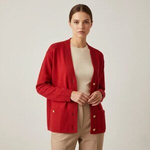 GRAZIA | MADE IN ITALY MERINO  WOOL BLEND CARDIGAN